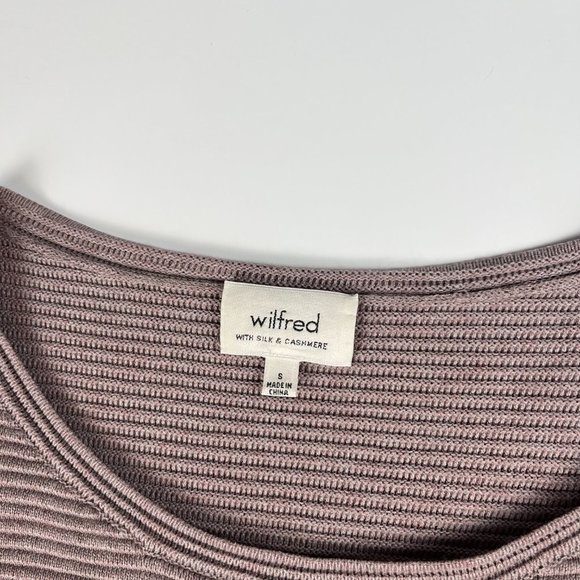 Wilfred Campanule Sweater Dress Ribbed Long Sleeve Aritzia Silk Cashmere size S - Picture 5 of 10